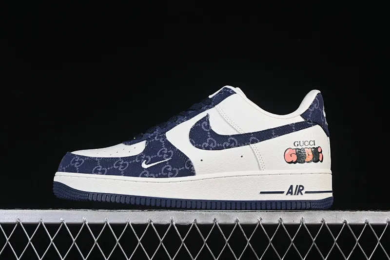 All categories Nk Air Force 1 Air Force series Nk Air Force 1 Low Air Force low-top Nike Air Force 1'07 Low Gucci joint navy blue denim Air Force 1 low-top casual sneakers SC0601-569
